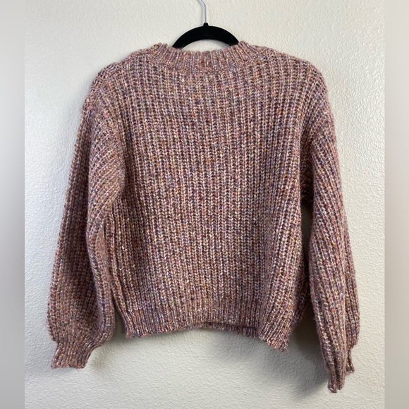 Lulus Wool blend Chunky knit Sweater Women’s Small Balloon Sleeve Boho Fall Cozy - Picture 9 of 10